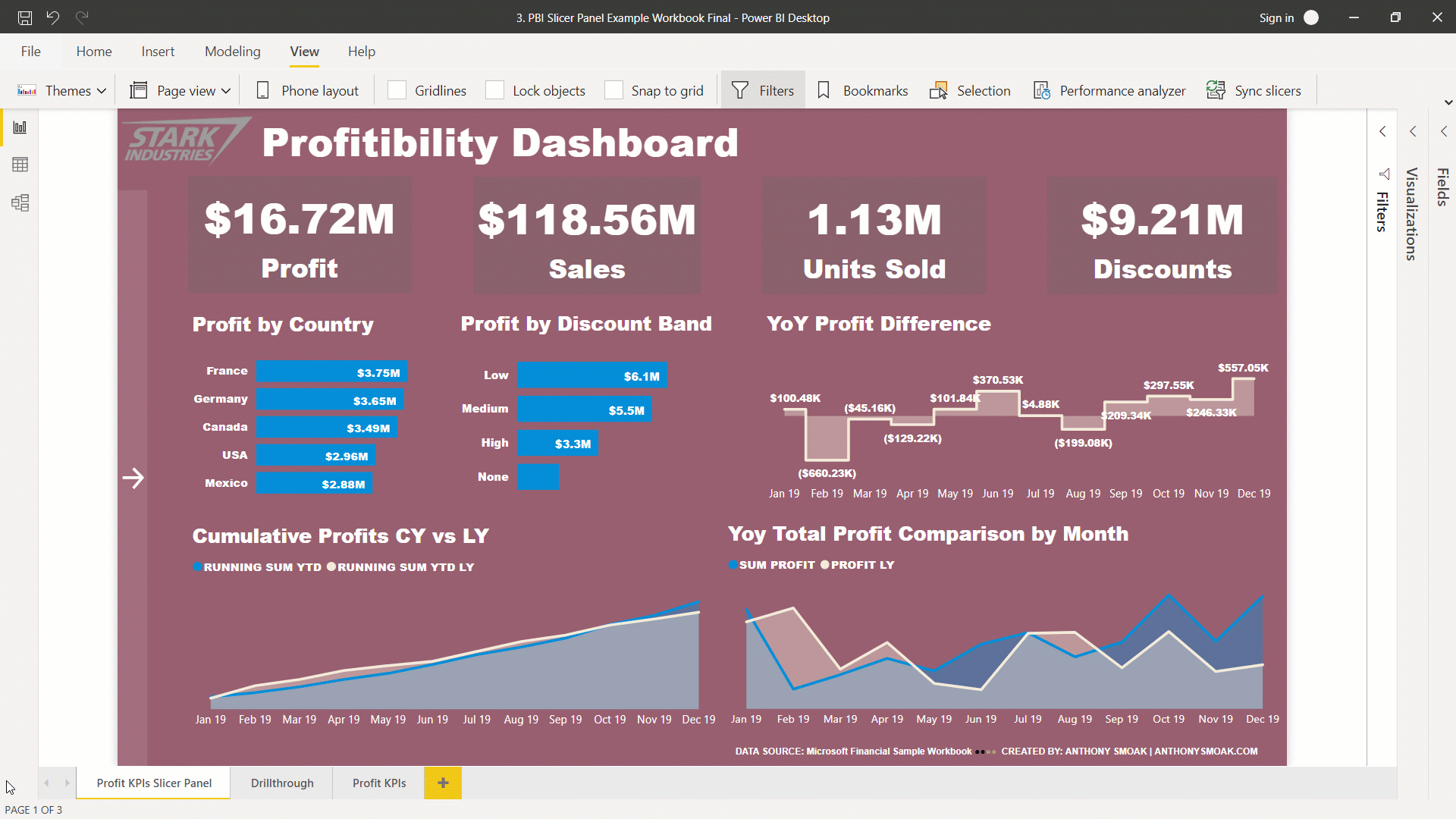 Power BI Pop Out Slicer (Short GIF)